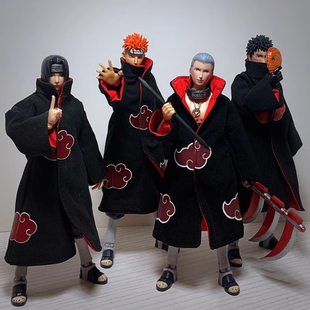 shf晓袍带土布衣风衣外套1/12披风可动鹰袍火影佩恩忍者宇智波鼬