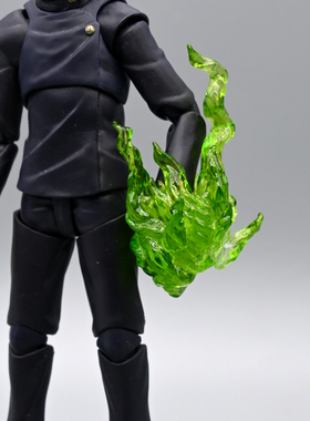 1/12兵人武器改件绿色火焰火拳特效件6寸shf人偶手办模型魔改配件