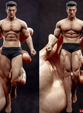 TBLeague包胶肌肉男素体带头雕人偶1/12素描硅胶人体模型手办兵人