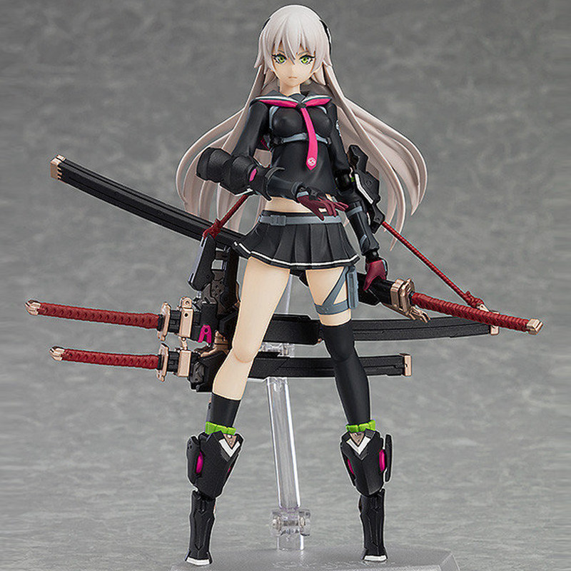 figma机甲美少女6寸可动人偶机娘武士女高中生三刀流剑士模型手办