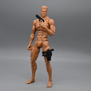 1/12兵人配件战术绑腿快拔枪套6寸romankey素体特种部队手枪武器