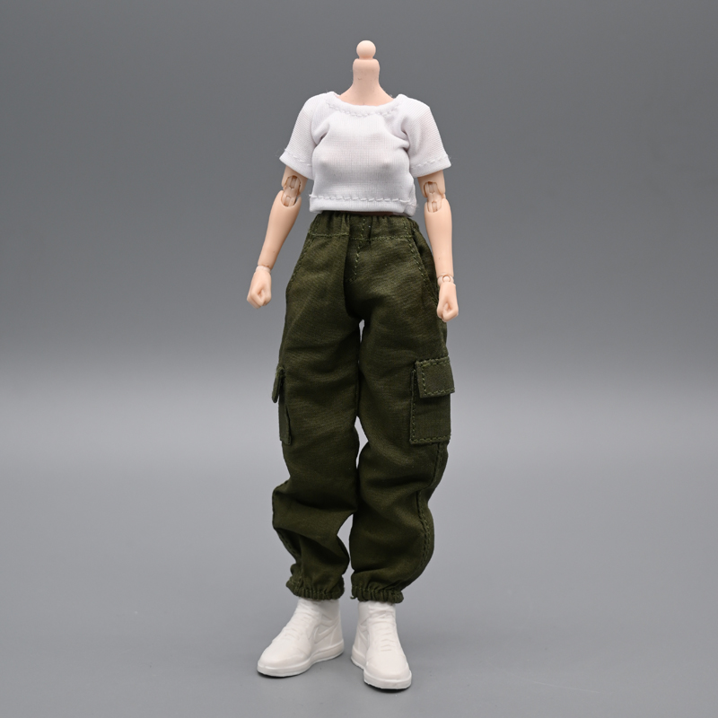 1/12兵人衣服T恤机娘素体工装裤
