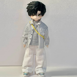 大12分阿巳3.0修罗丸北冥体娃衣bjd素体裤子少年感喇叭裤休闲西裤