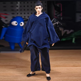 12分阿巳3.0娃衣bjd素体中国风汉服里衣道袍外套裤子北冥体道士服