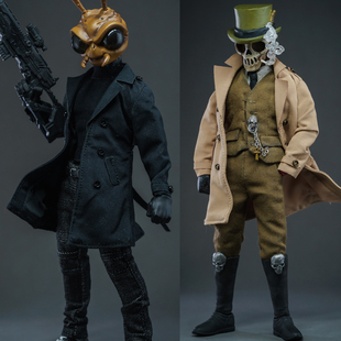 1/12兵人衣服配件士兵军官风衣6寸人偶机娘素体大衣外套上衣服饰