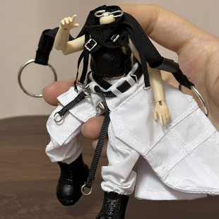 12分ob11妖精体D男D女bjd素体娃衣裤子朋克重工机能风战术工装裤