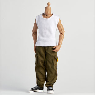 1/12分兵人衣服配件男素体休闲工装裤6寸可动人偶裤子长裤bjd娃衣