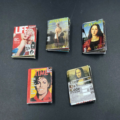 1/12兵人场景配件figma素体人偶漫画书人物风景微缩手办模型杂志