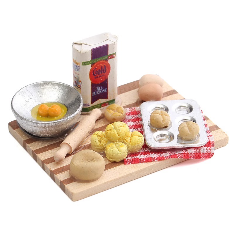 112娃娃屋迷你厨房模型食玩食板