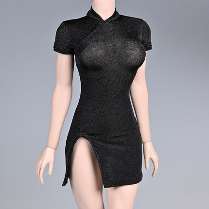 1/6兵人衣服配件ph性感紧身旗袍tbl岚包胶素体人偶模型包臀连衣裙