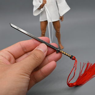 1/12兵人武器配件刺客唐刀唐横刀6寸romankey男素体手办长刀直刀