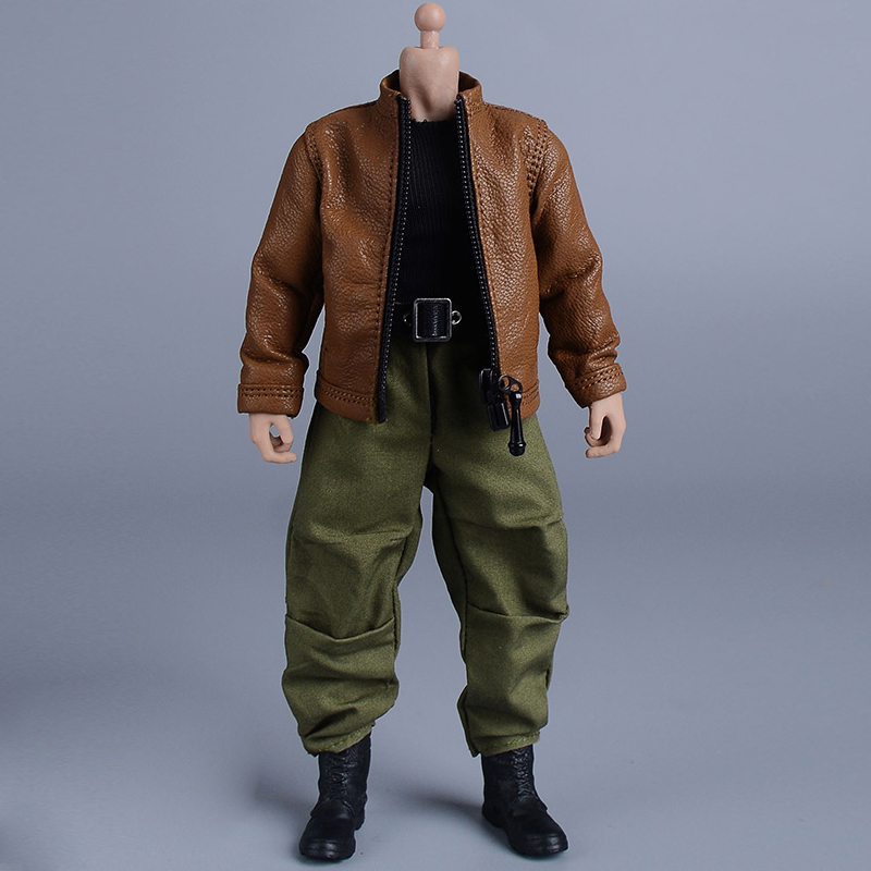 1/12兵人衣服配件手办布衣皮夹克