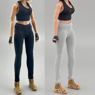 1/12兵人衣服配件romankey x cowl运动裤6寸可动人偶女素体紧身裤