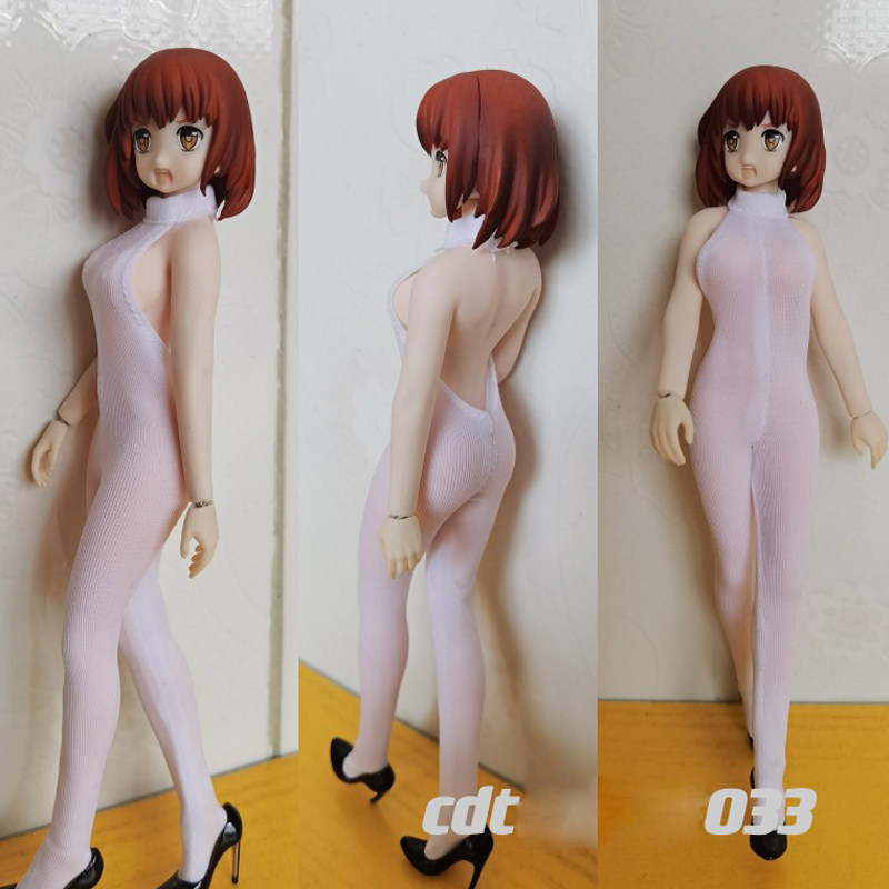 1/12兵人配件tbl紧身衣连体丝袜ph包胶素体6寸figma人偶模型衣服