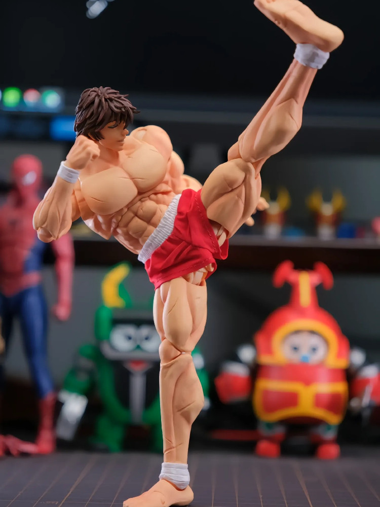 1/12格斗空手道6寸关节可动人偶强壮肌肉绘画素体带头雕手办模型