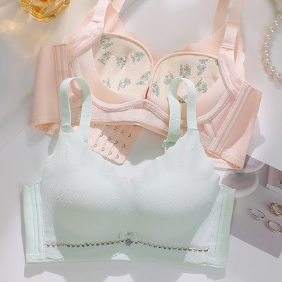 纤姿芙蓉无磁中薄无钢圈文胸小胸聚拢不空杯红豆杉里布内衣8871