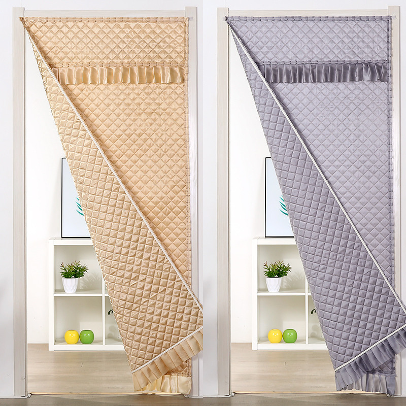 家用棉门帘隔断帘布艺挡风门帘冬季保暖防寒卧室帘子双面装饰布帘