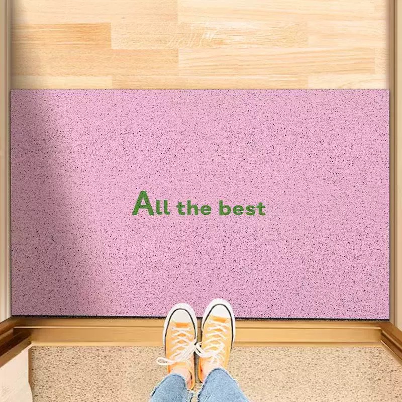 INS高级纯色丝圈入户门垫简约奶油风玄关脚垫刮泥蹭土地垫耐脏 厚