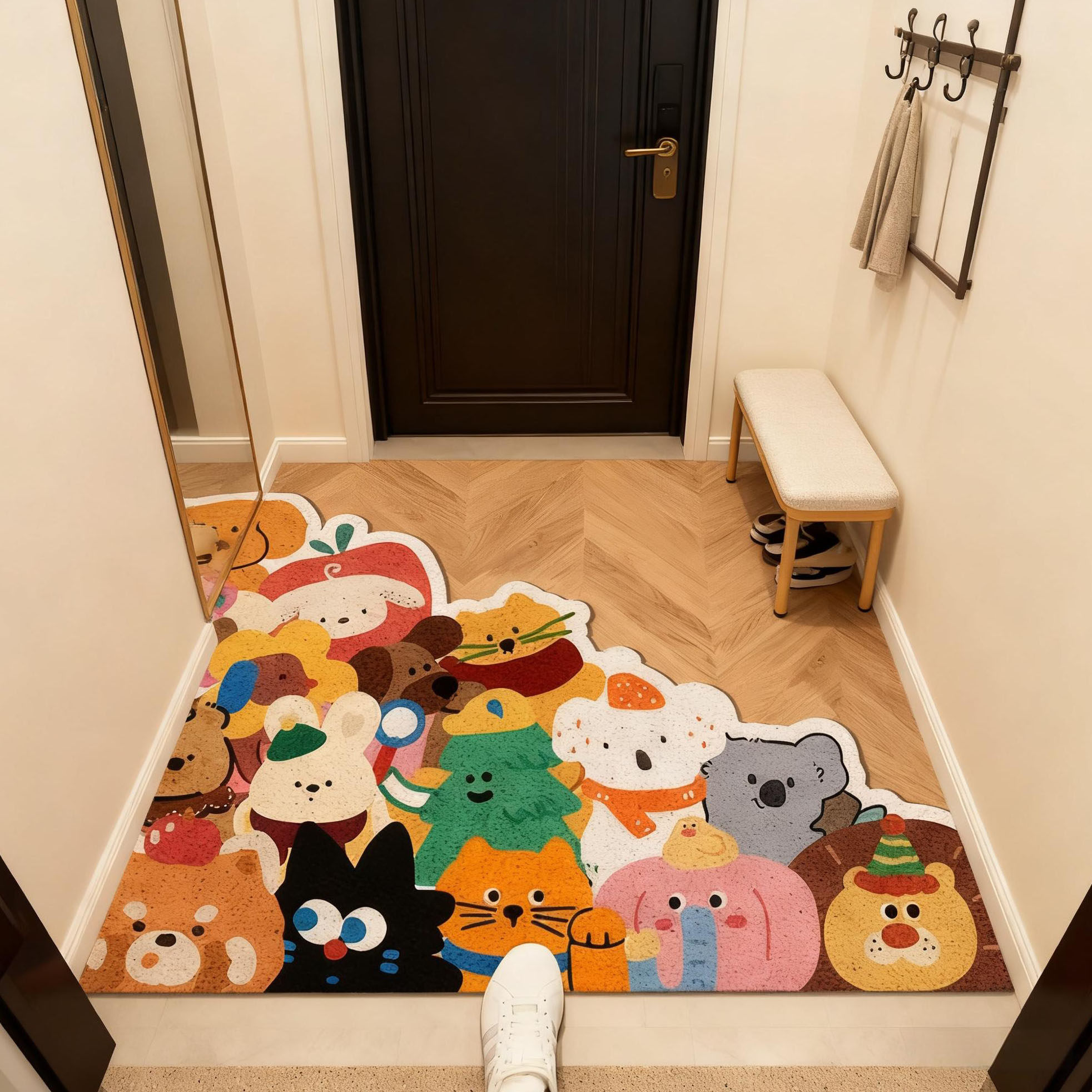 丝圈可爱堆堆动物入户门垫卡通玄关脚垫刮泥蹭土地垫耐脏可裁剪厚,居家布艺,入户地垫,淘宝优惠券,粉丝福利购,淘宝优惠卷