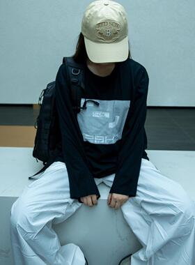 528HZ-速干T长袖T恤原创设计小众品牌黑色打底衫时尚休闲百搭