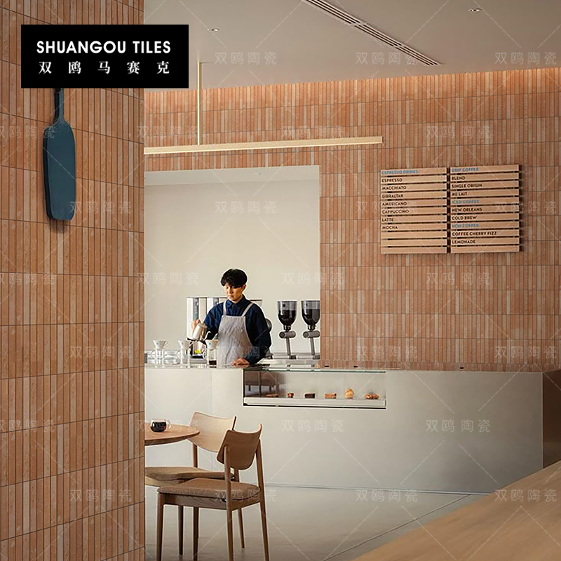 双鸥陶土砖月牙面马赛克复古墙砖