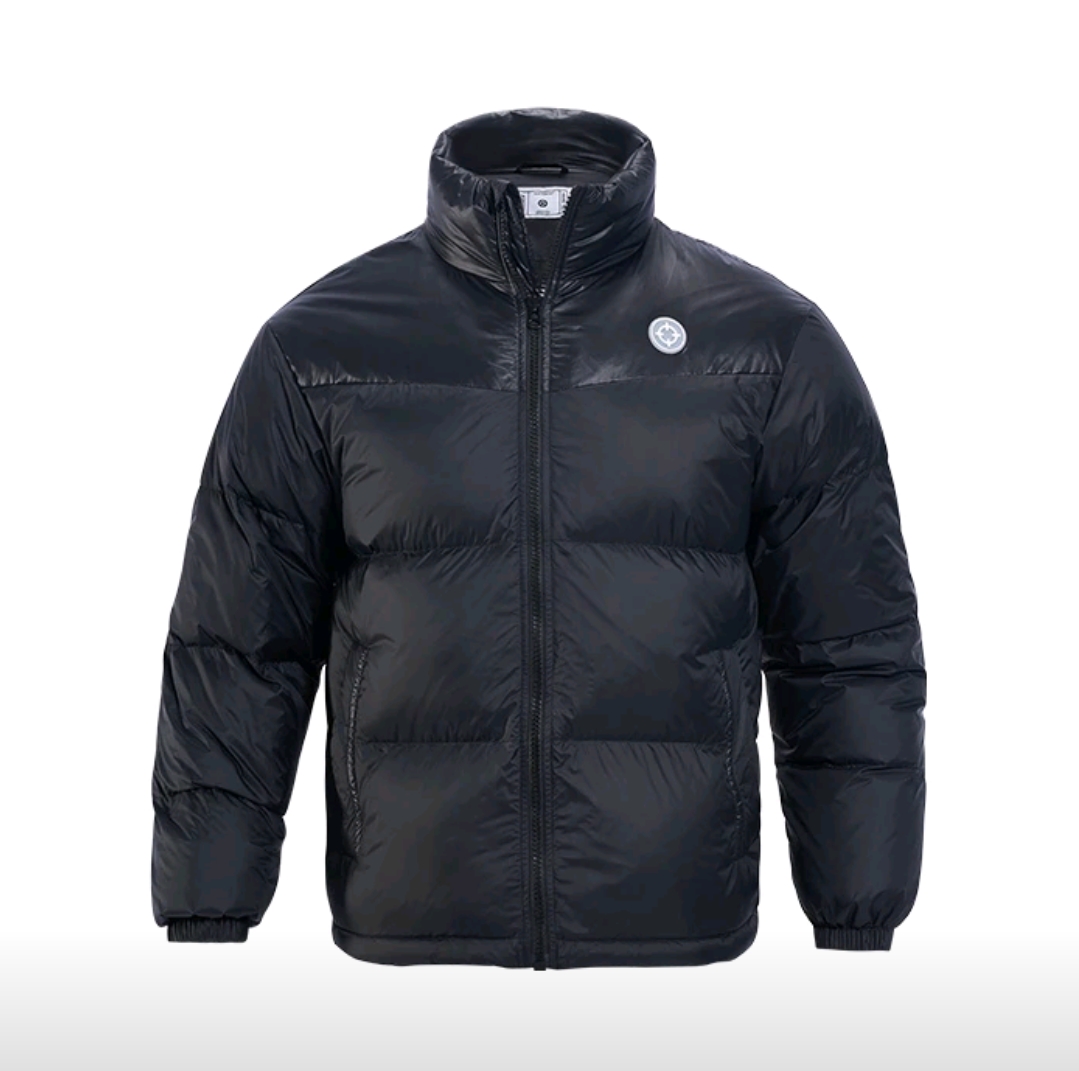 准者 RIGORER 保暖防风立领时尚宽松跑步运动户外短款面包羽绒服