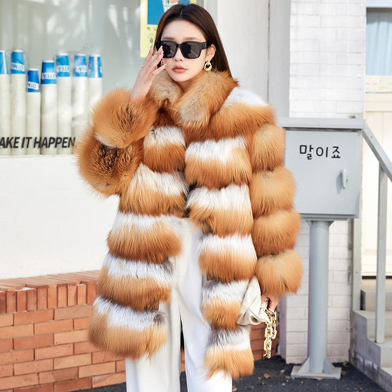 2025冬季新款银狐狸毛皮草外套