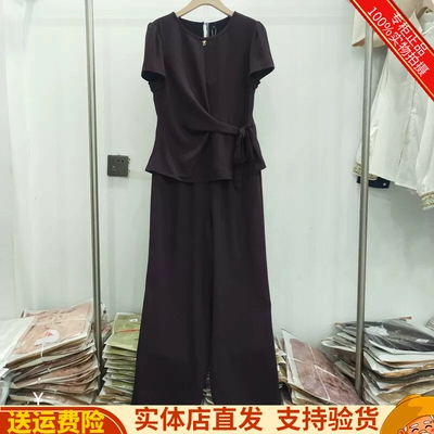 芳华26B056正品夏季新款时尚减龄衬衣+直筒裤职业休闲套裤妈妈女