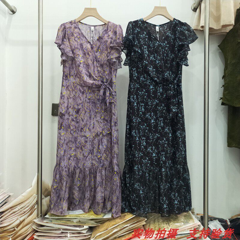 香丫丫103专柜正品夏季新款2026时尚减龄修身雪纺仙女连衣裙女装