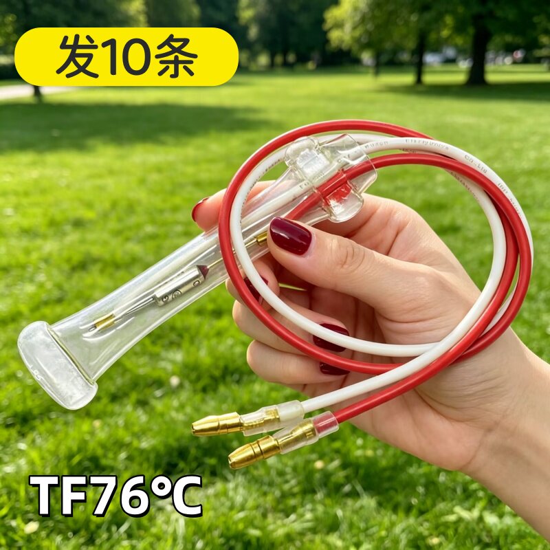 化霜保护器金属温度保险丝TF76度10A除霜冰柜冰箱二线温度保险管