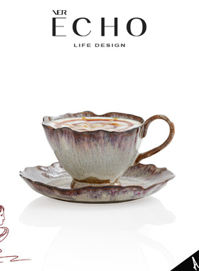 ECHO丨朵莉 KAFI高档创意陶瓷咖啡杯家用拉花手作杯大肚杯子礼物