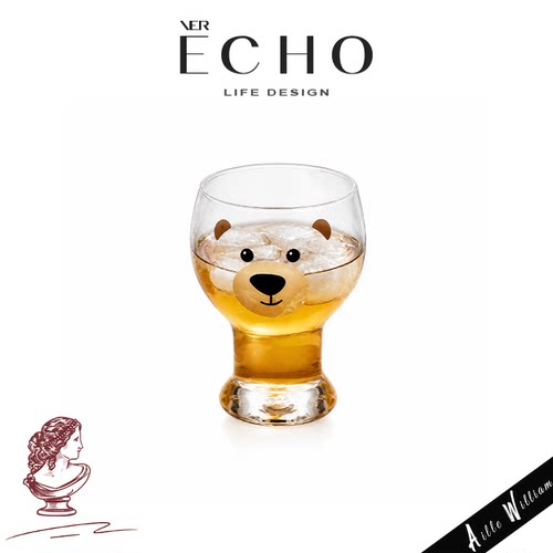 ECHO卡通萌宠玻璃啤酒杯