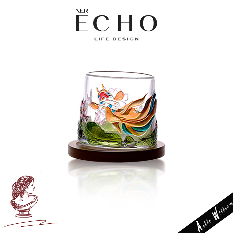 ECHO国潮彩绘玻璃威士忌酒杯