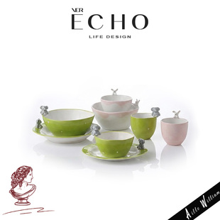 ECHO丨小象 XIAO可爱创意陶瓷碗碟套装高颜值马克杯甜品碗早餐碗