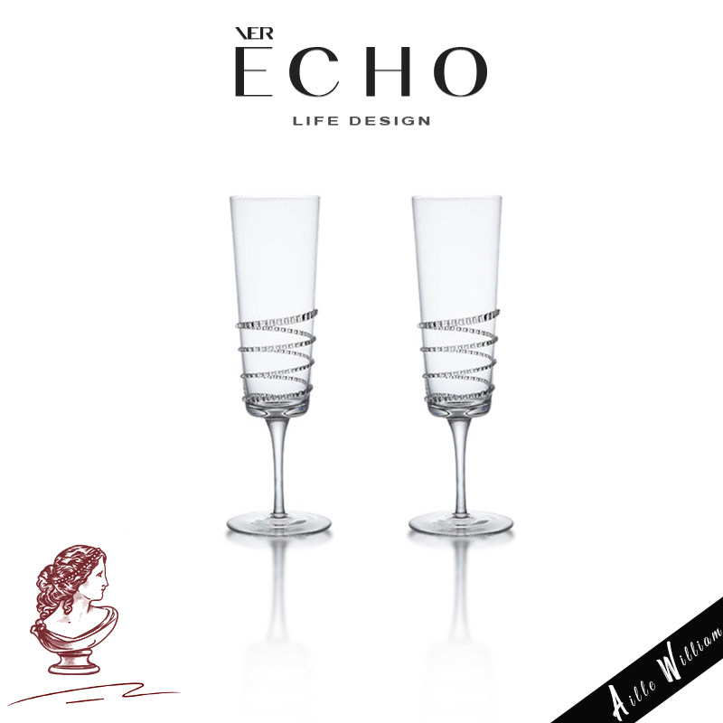 ECHO丨拉丝 AGXV复古水晶玻璃香槟杯高脚杯手工钻石缠丝红酒杯,餐饮具,甜酒/香槟杯,淘宝优惠券,粉丝福利购,淘宝优惠卷