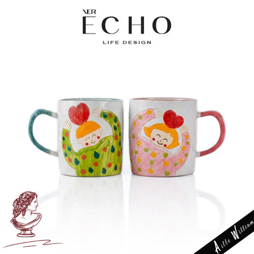 ECHO情侣水杯可爱高颜值马克杯