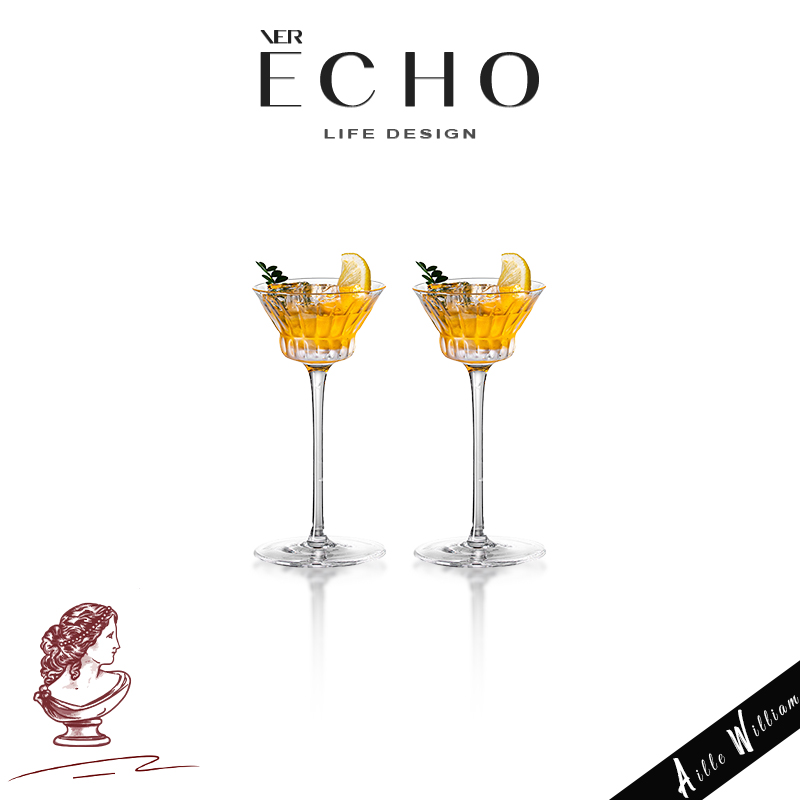 ECHO中古玻璃高脚鸡尾酒杯调酒杯