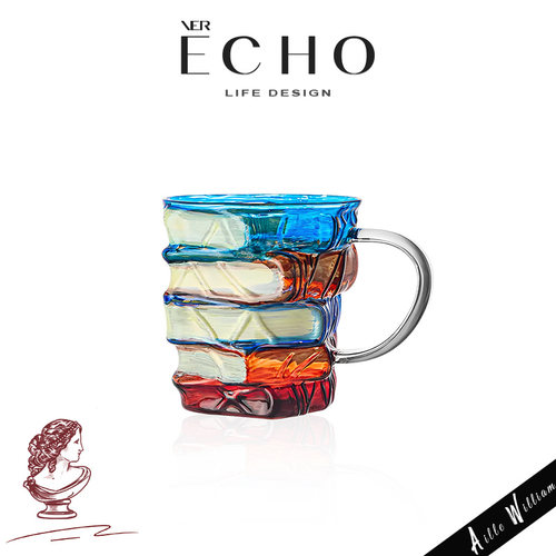 ECHO设计感立体书本玻璃杯喝水杯