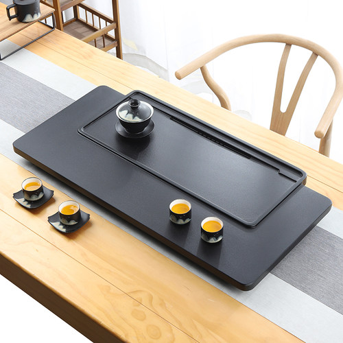 天然整块乌金石茶盘2025新款简约