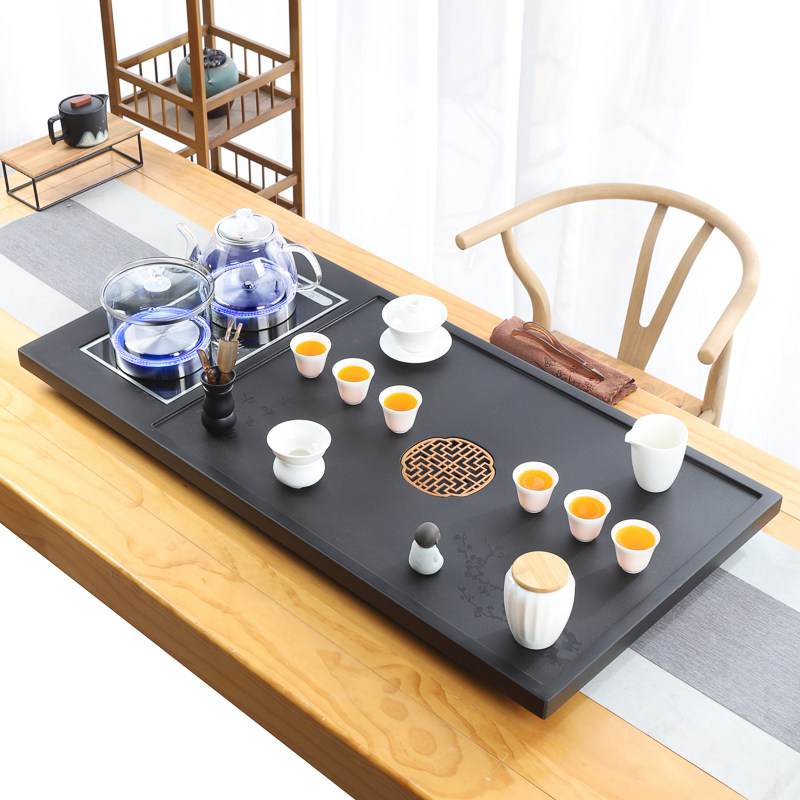 天然整块乌金石茶盘全自动一体茶具套装家用功夫电磁炉客厅大茶台,餐饮具,茶盘,淘宝优惠券,粉丝福利购,淘宝优惠卷