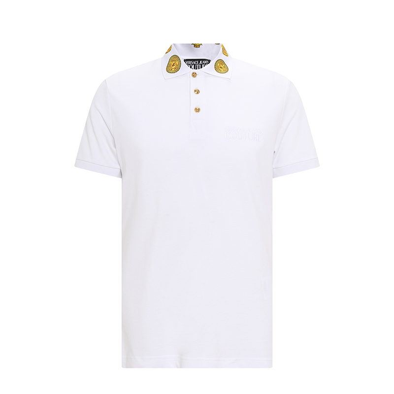 VERSACE JEANS/范思哲22年夏季新品男士时尚休闲印花领短袖POLO衫