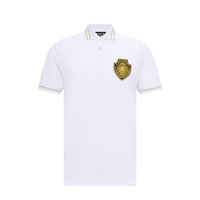 VERSACE JEANS/范思哲22年春夏新品男士短袖POLO衫72GAGT11 CJ01T