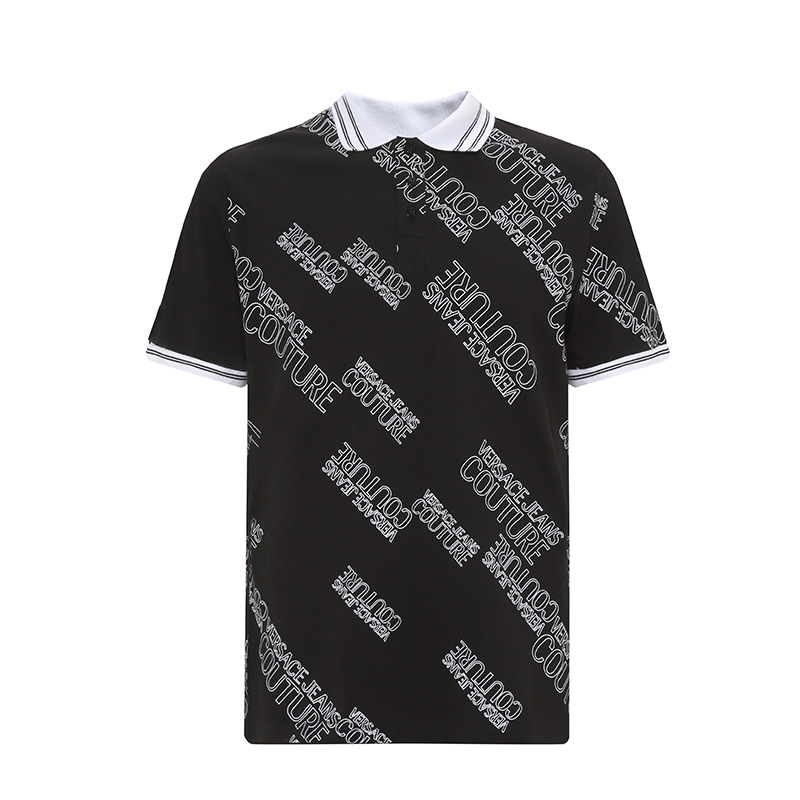 VERSACE JEANS/范思哲23年夏季新品休闲印花短袖POLO衫大牌男装