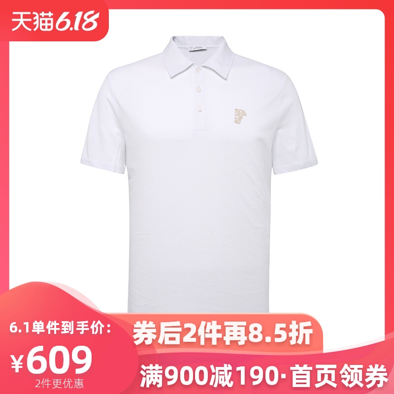 Versace Collection/范思哲男装POLO衫短袖翻领商务短T男欧美新款