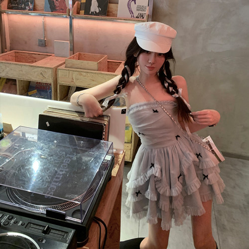 甜美风蓬蓬裙聚酯纤维