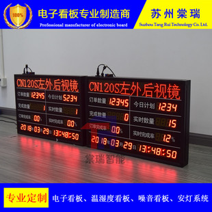 流水线型号左外后视镜电子看板订单数量合格率遥控器加减数值包邮