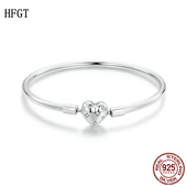 新款 梦幻爱心星星繁星s925纯银手镯手饰 简约百搭星辰diy基础手镯