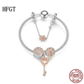 原创设计款 珠子串珠成品银手镯 女士桃花运S925纯银串珠手链时尚