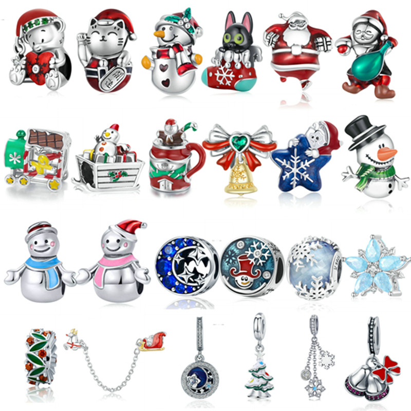 配件纯银蓝色雪花星空手链珠子