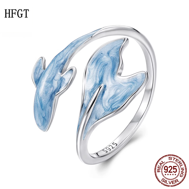 梦幻孔雀鱼开口戒S925纯银海洋动物鲸鱼尾巴高端戒指小清新手饰女,饰品/流行首饰/时尚饰品新,戒指/指环,淘宝优惠券,粉丝福利购,淘宝优惠卷